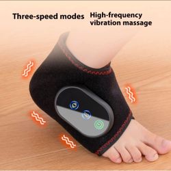 Rechargeable Electric Foot Massager w/ Heat & Vibration for Ankle Pain Relief