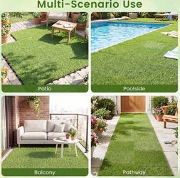 Artificial grass interlocking tiles. 30 pcs