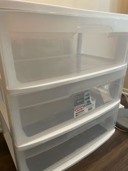 Clear drawer cabinent