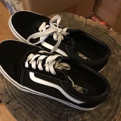 Blk Little Kids Vans