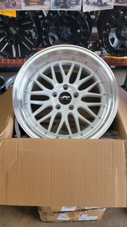 18x9 5x114.5 +34 JNC 005 WHITE WHEELS – FORD MUSTANG
