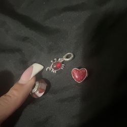 Pandora charms red 
