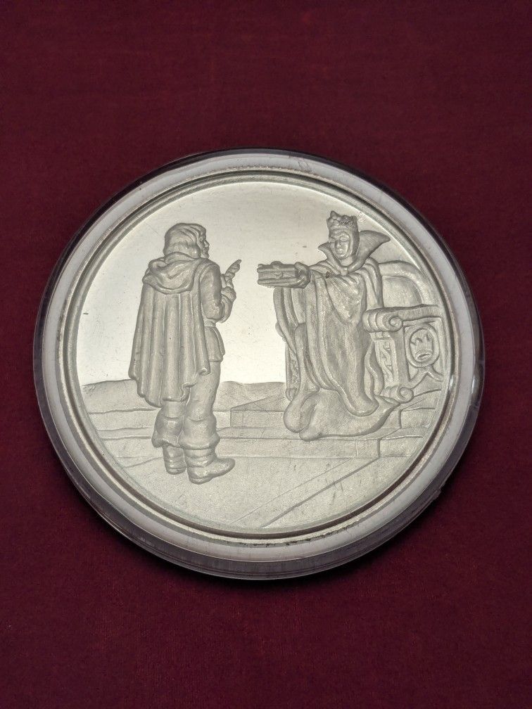 Silver .999 Disney's Snow White 50th Anniversary 5 ounces Vintage