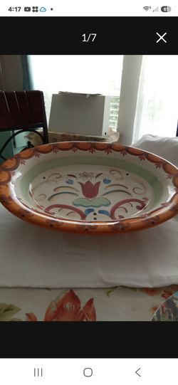 Hand-Painted Ceramic Decorative Bowl