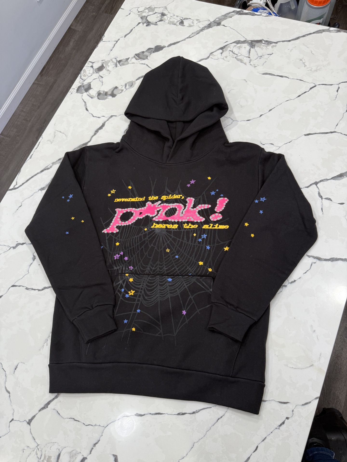 Spider Pink Black Hoodie
