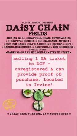 1 Daisy Chain Fields GA Ticket