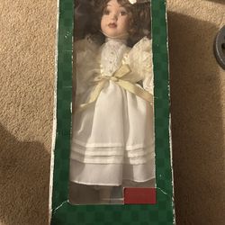 Courtney Collectible Doll, Porcelain, Mervyn's @ Home Collection