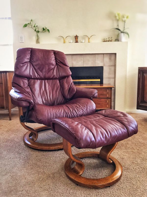 Ekornes “Stressless” recliner and ottoman set for Sale in Las Vegas, NV