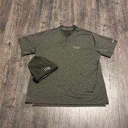 Seattle Seahawks Football Shirt & Hat 