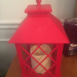 Lantern. Battery Operated. 10 1/2” Tall 