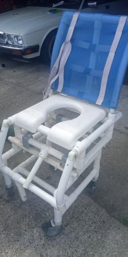 A shower and bath tub