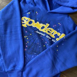 Sp5der TC Hoodie Blue