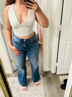 White Corset Crop Top