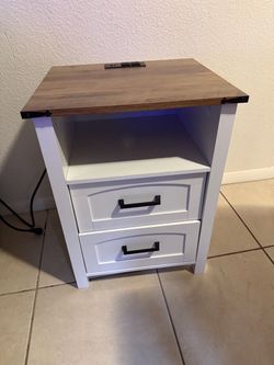 Nightstand with Charging Port