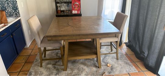Counter Height Dining Table with 2 Chairs and Bench