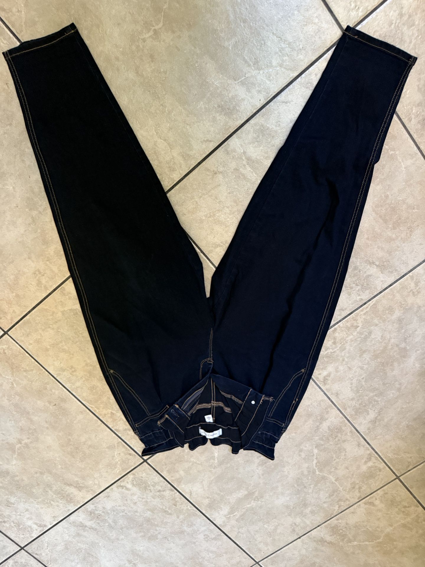 Ankle Jeans With Paper Bag Waist And Stretch