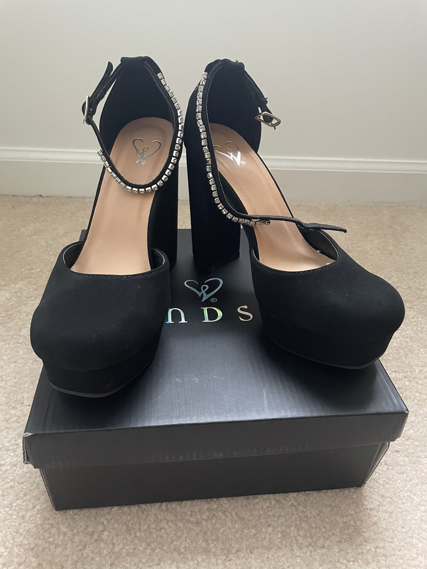 Windsor Black High Heel Shoes