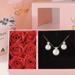 Jewelry Gift Box Set – Necklace & Earrings | Valentine’s, Mother’s Day, Birthday, Anniversary Gift