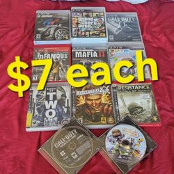 Sony PlayStation 3 Ps3 Games $7 Each 