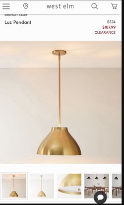 West Elm Brass Luz Pendant