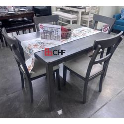 solid wood 5 pc dining table set 