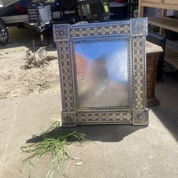 Metal And Tile Mirror Frame