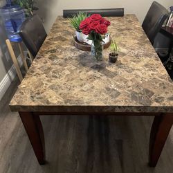 Kitchen Marble Dining Table 68x42 (ONLY TABLE)