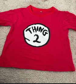 Dr. Seuss “Thing 2” Kids T-Shirt – Size Small – Red