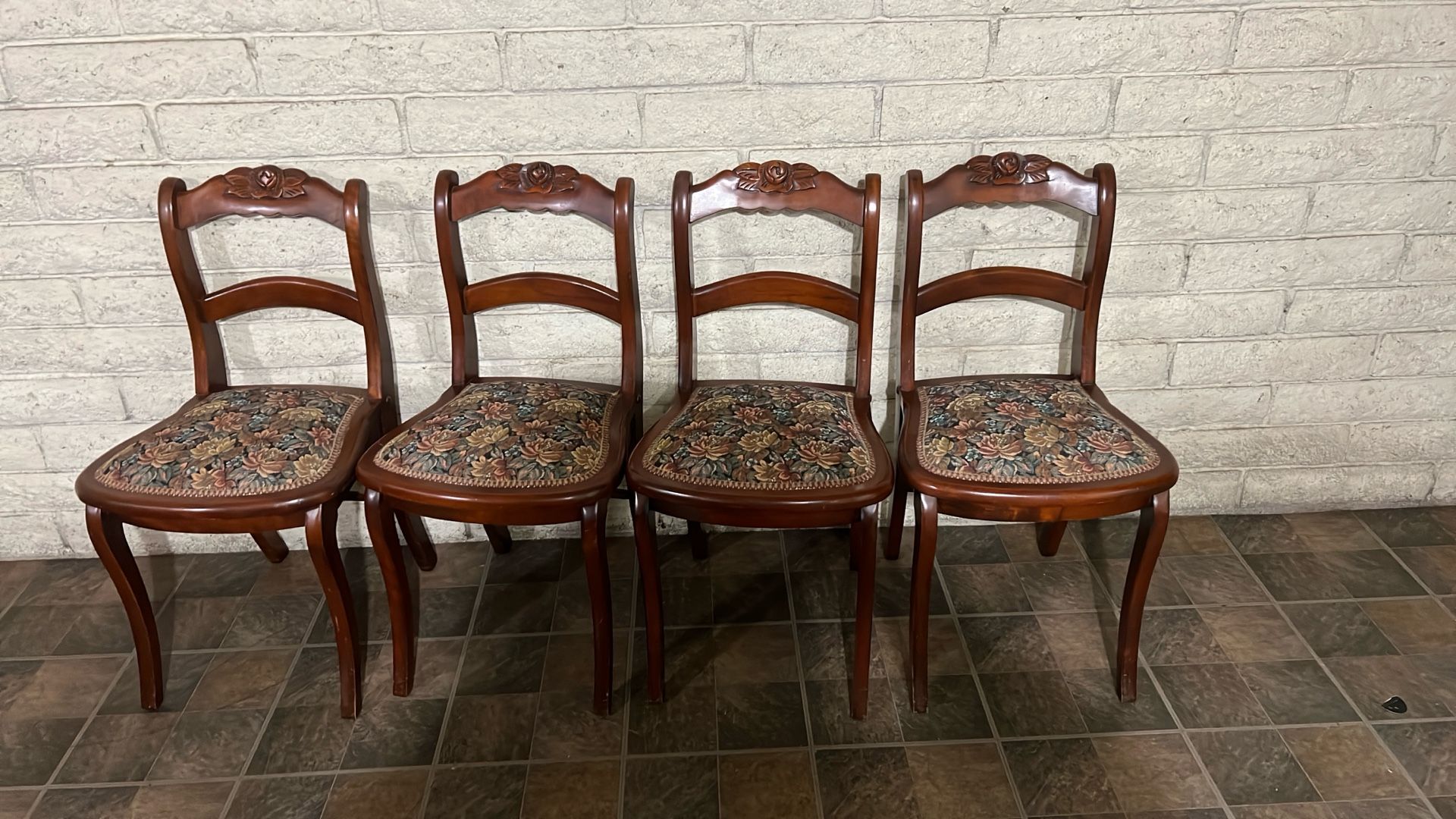 4 Chairs Set wood, Duncan Phyfe, Vintage