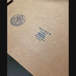Shipping box 13x13x4 inches $0.6 per box