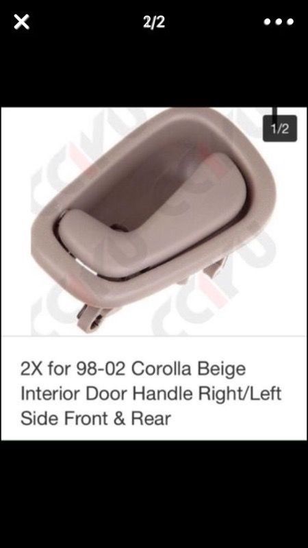 2X for 98-02 Corolla Beige Interior Door Handle Right/Left Side Front & Rear