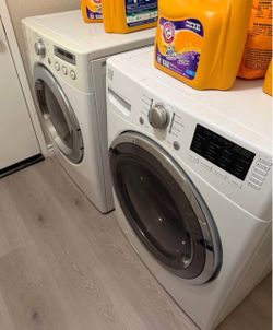 Washer and gas dryer