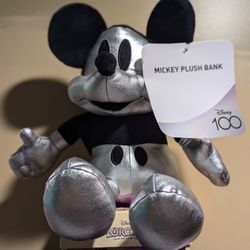 Disney 100 Mickey Plush Bank - Limited Edition Collectible