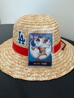 2026 One Piece La Dodgers Monkey D Luffy Don Card Promo with Hat