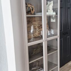 Gray Glass Cabinet 