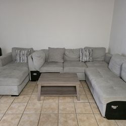 Vendo Juego De Sala (Sofá Cama), Mesa De Centro