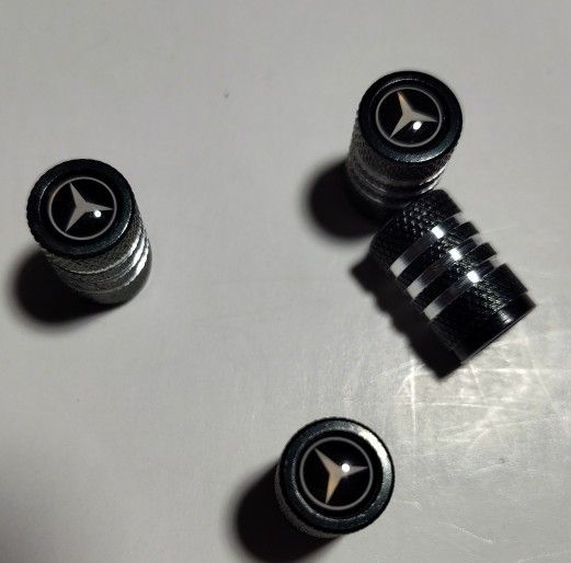 Set Of 4 New Wheel Tire Caps Air Valve Stem Cover For Mercedes Benz
