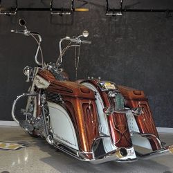 Harley Softail Guards Rails And Stretched Bags 