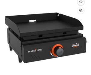 Blackstone Adventure Ready Plancha para Exteriores, Parrilla Portátil de Superficie Plana de 17 Pulgadas con un Solo Quemador, Negra