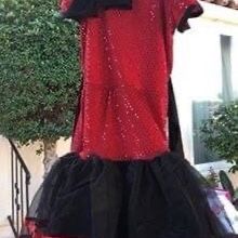 Costume - Red Dancer Dress with tule skirt