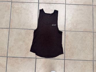 Young LA Ribbed Drop Cut Basic Tank Top Dark Brown Mens Sz M Activewear Gym
