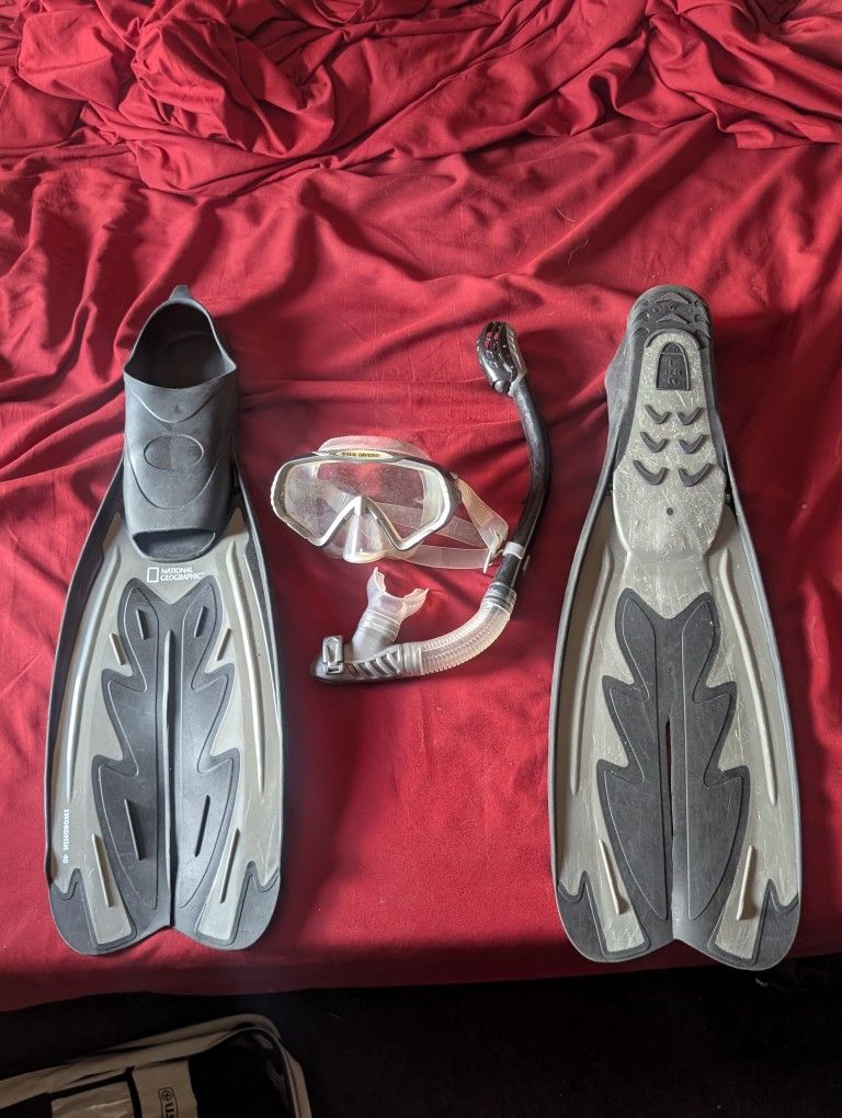 Long Fin Snorkel Set