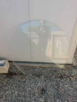 42" Round glass tabletop