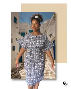 Matory MUSUBI 結び One-of-One Japanese Yukata Cotton Ruffle Sleeve Dress