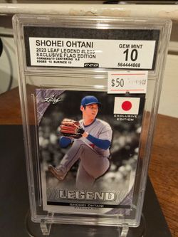 Shohei Ohtani 2023 Leaf Legend Exclusive Flag Edition #LE03 CCG Gem Mint 10