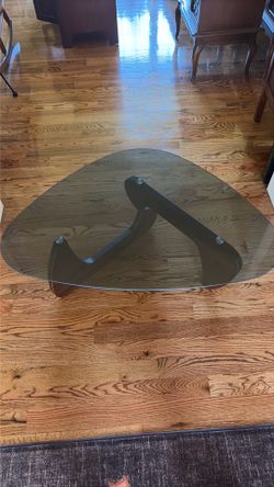 Glass top coffee table