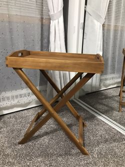 Wooden Folding Tray Table