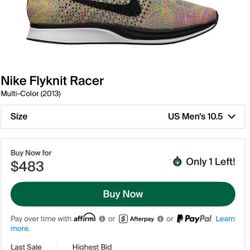 Nikes, Men’s Nikes, racers, limited flyknit races , Nike Flyknit Racer Multi-Color (2013