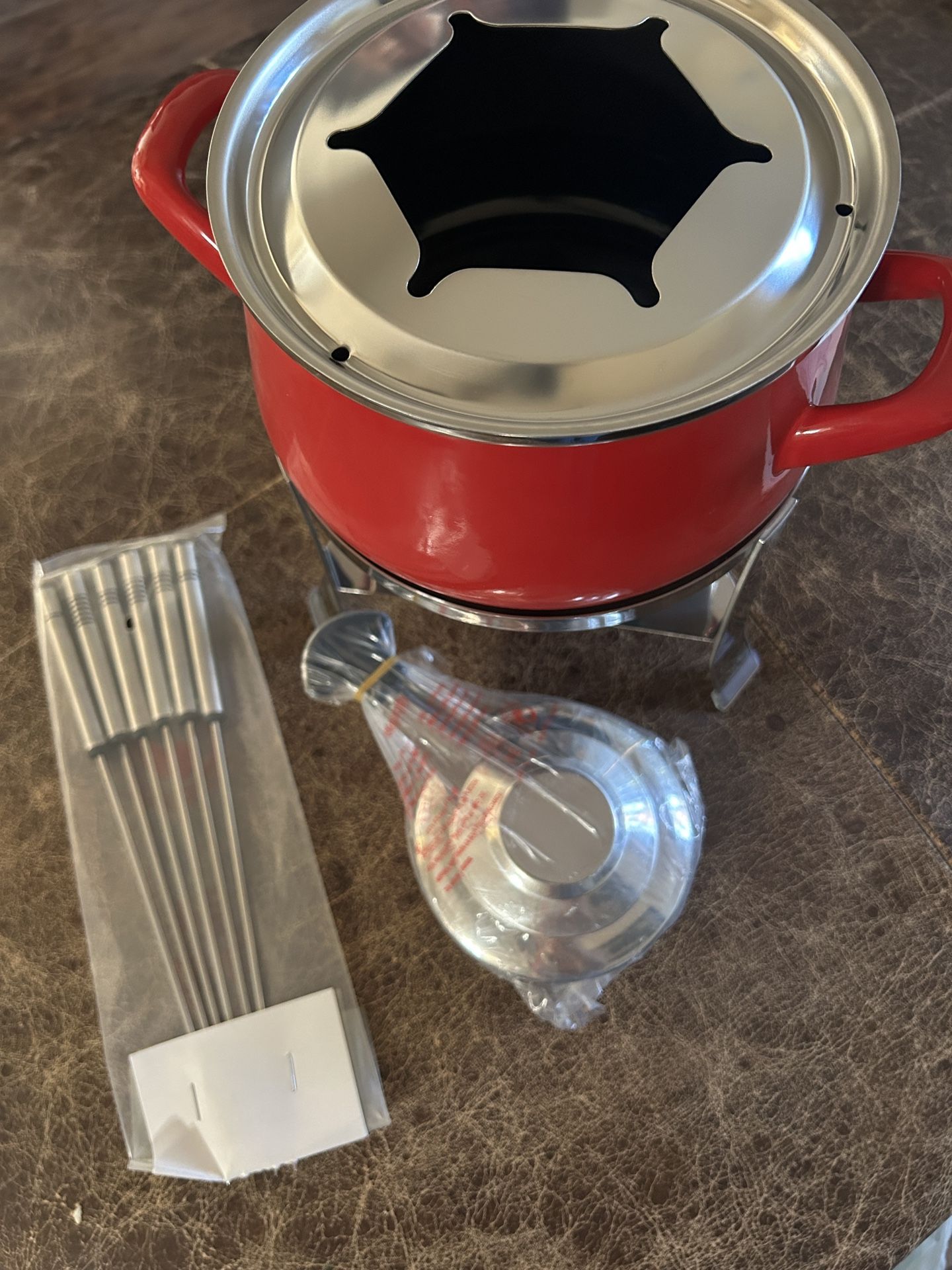 Crate & Barrel Metal Fondue (NEW) 2 Sets