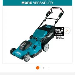 21 In Self Propelled Walk Behind Lawn Mower Makita 18v